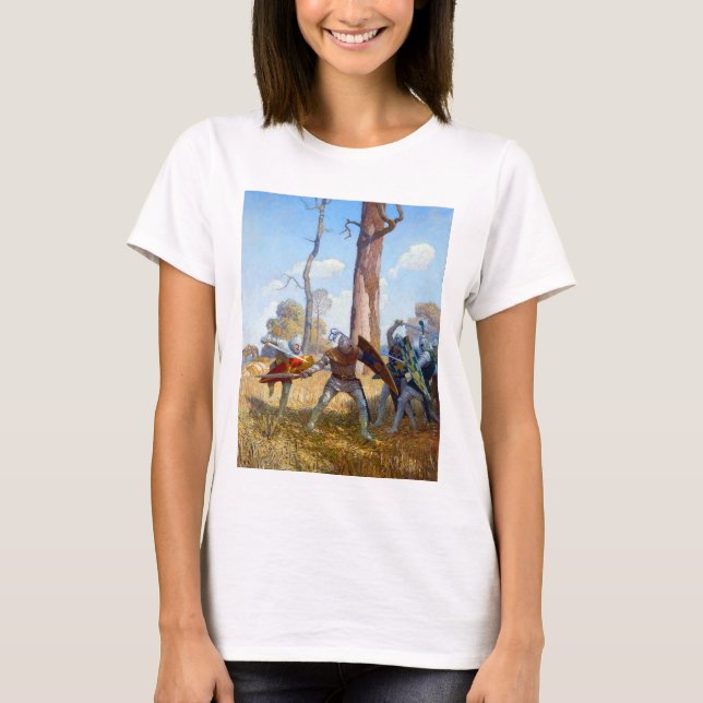 The Slaying of Sir Lamorak, c. 1922 by N.C. Wyeth T-Shirt (Front)