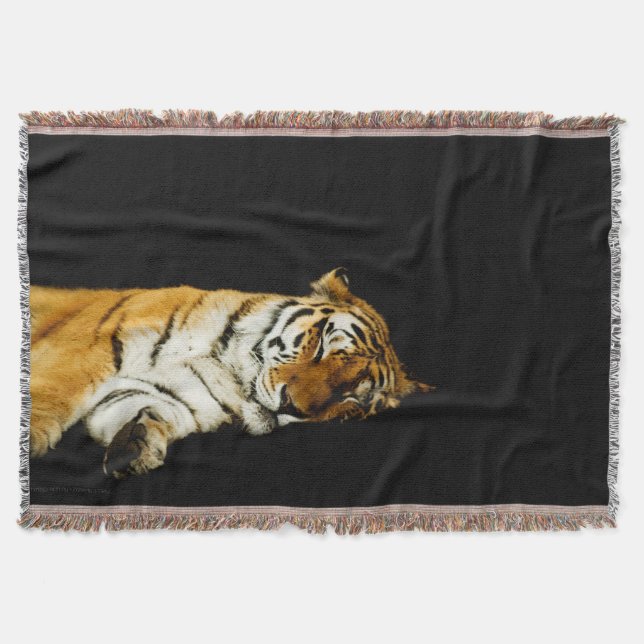 The Sleeping Amur Throw Blanket (Front)
