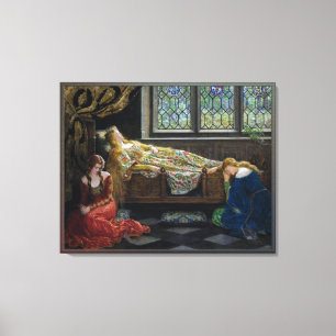 The Sleeping Beauty by John Collier Canvas Print