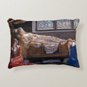 The Sleeping Beauty, c. 1921 by John Collier Accent Pillow