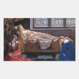 The Sleeping Beauty, c. 1921 by John Collier Sticker