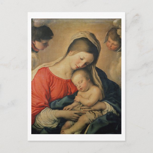 The Sleeping Christ Child (oil on canvas) Postcard (Front)