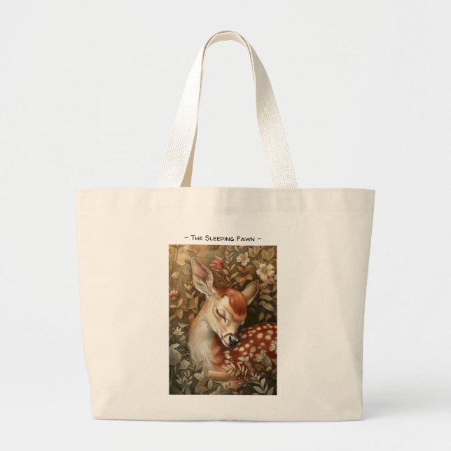 The Sleeping Fawn Tote Bag (Front)
