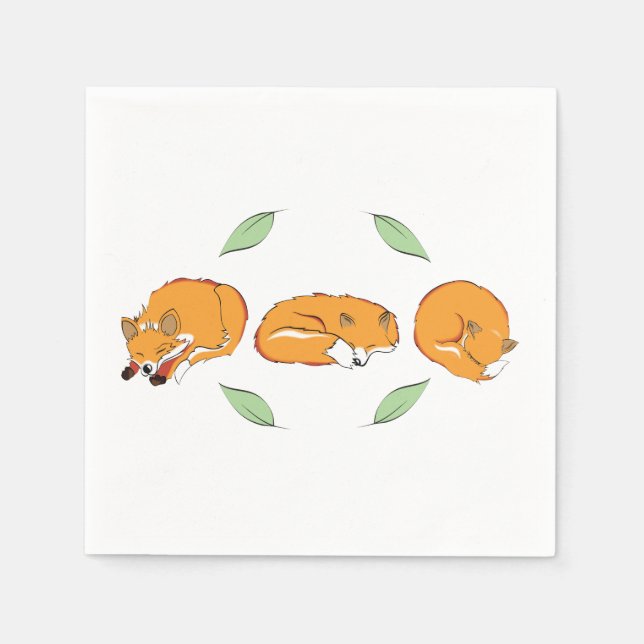 The Sleeping Fox Napkin (Front)