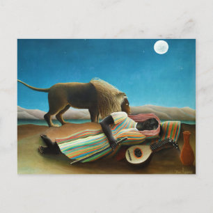 The Sleeping Gypsy by Henri Rousseau (1897) Postcard