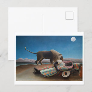 The Sleeping Gypsy Henri Rousseau Postcard