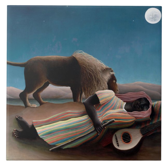 The Sleeping Gypsy, Henri Rousseau Tile (Front)