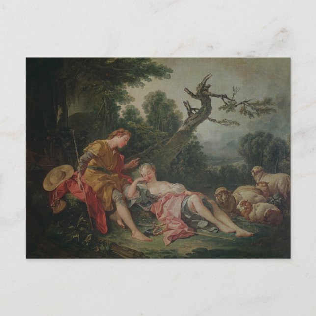 The Sleeping Shepherdess Postcard (Front)