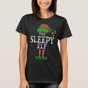 The Sleepy Elf Group Matching Family Christmas Hol T-Shirt
