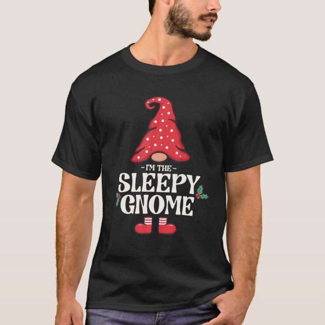 The Sleepy Gnome Funny Family Matching Group T-Shirt (Front)