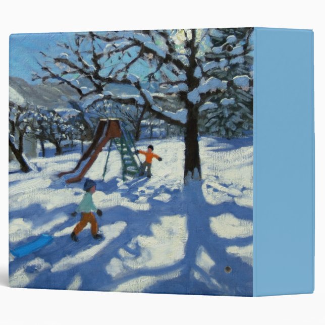 The slide in winter Bourg St Moritz Binder (Back/Spine)