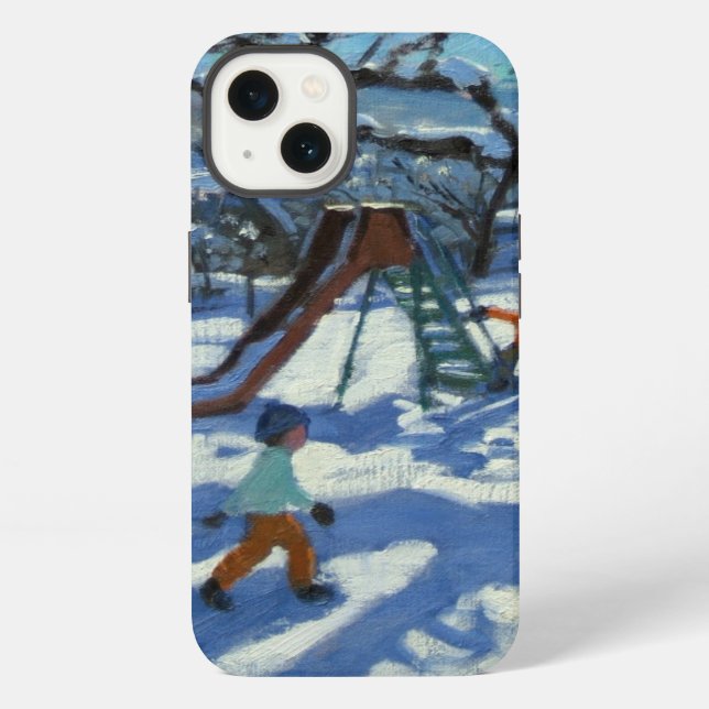 The slide in winter Bourg St Moritz iPhone Case (Back)
