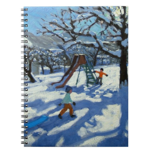 The slide in winter Bourg St Moritz Notebook (Front)