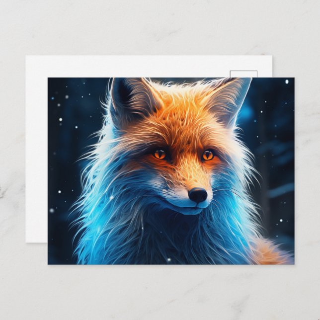 The Sly Charm of the Lone Fox Postcard (Front/Back)