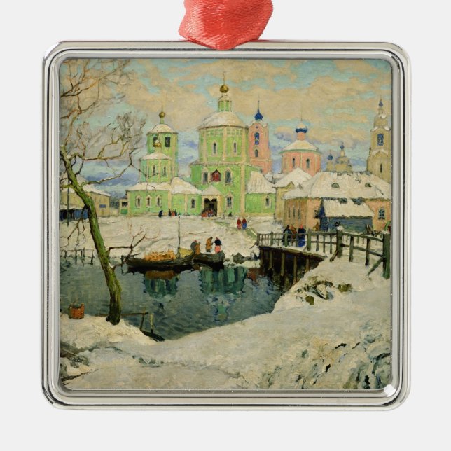 The small village Torzhok, 1917 Metal Ornament (Front)