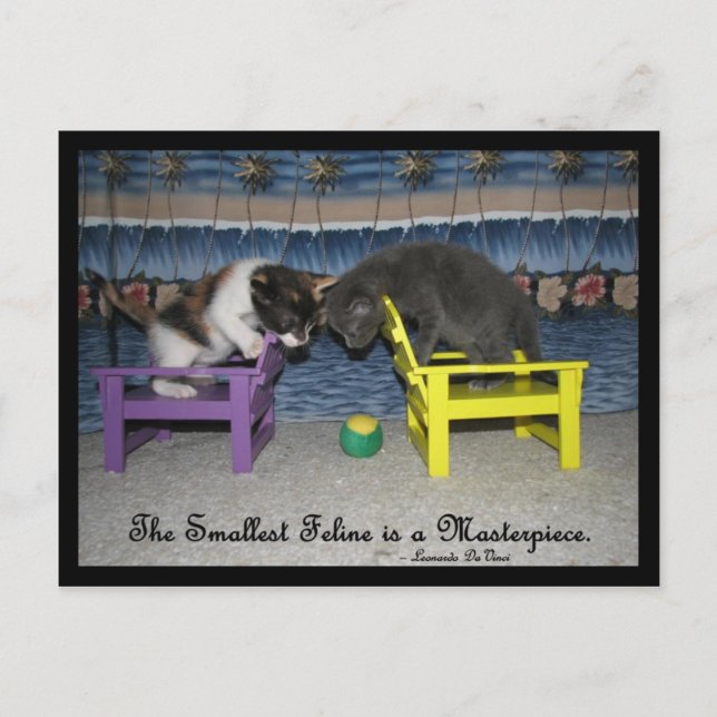 The Smallest Feline is a Masterpiece Postcard (Front)
