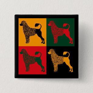 The smart Portuguese water dog 2 Inch Square Button