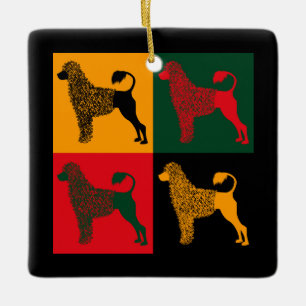 The smart Portuguese water dog  Ceramic Ornament