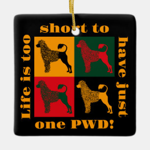 The smart Portuguese water dog  Ceramic Ornament
