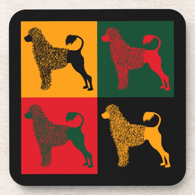 The smart Portuguese water dog  Coaster (Front)