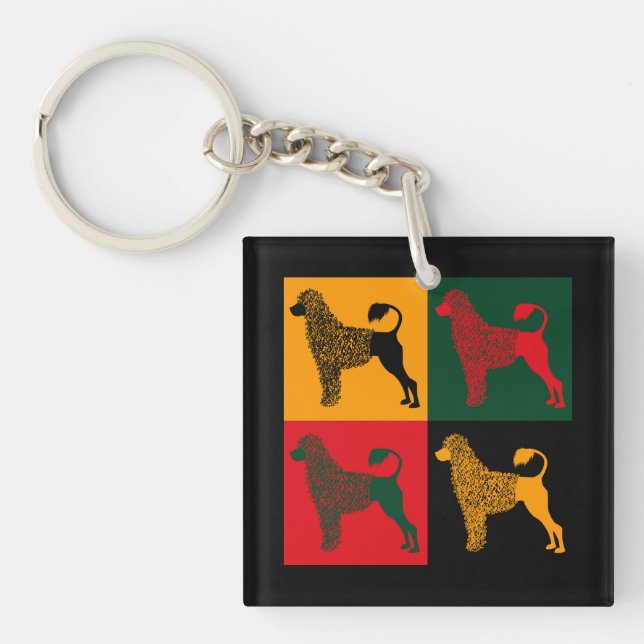 The smart Portuguese water dog  Keychain (Front)