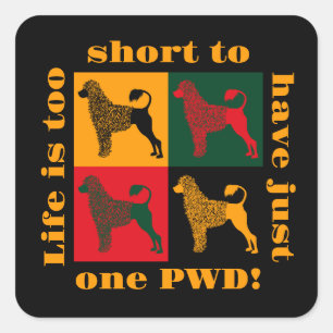 The smart Portuguese water dog Square Sticker