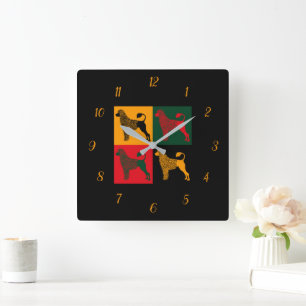 The smart Portuguese water dog Square Wall Clock