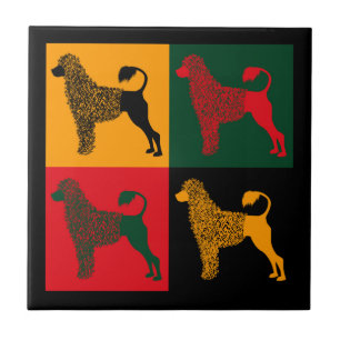 The smart Portuguese water dog Tile
