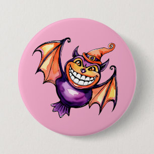 The Smiling Bat 3 Inch Round Button
