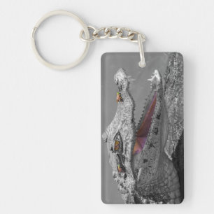 The smiling crocodile and the flies - Costa Rica Keychain