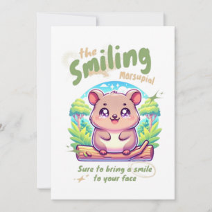 The Smiling Marsupial Cute Animal Invitation Card