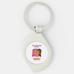The smiling sun face  magnet keychain