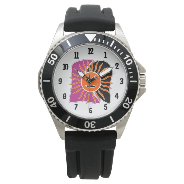 The smiling sun face  watch (Front)