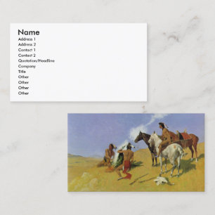The Smoke Signal ~ Frederic Remington Business Card