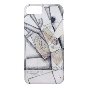 The Smoker, 1912 (charcoal & red chalk on paper) iPhone 8/7 Case
