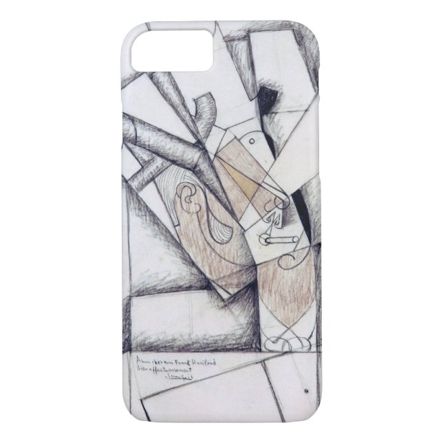 The Smoker, 1912 (charcoal & red chalk on paper) Case-Mate iPhone Case (Back)