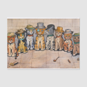 The Smoking Cats by Louis Wain Tissue Paper