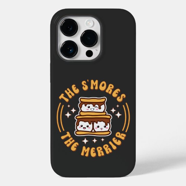 The S'mores The Merrier Funny Kawaii Camping Gift Case-Mate iPhone Case (Back)