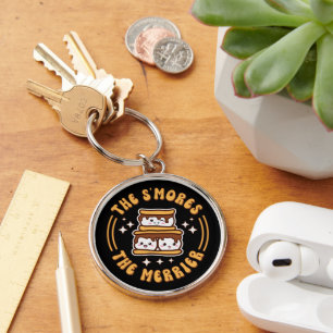 The S'mores The Merrier Funny Kawaii Camping Gift Keychain