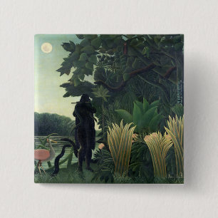 The Snake Charmer, 1907 2 Inch Square Button