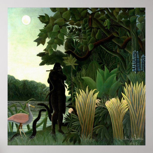 The Snake Charmer by Henri Rousseau  Poster (Front)