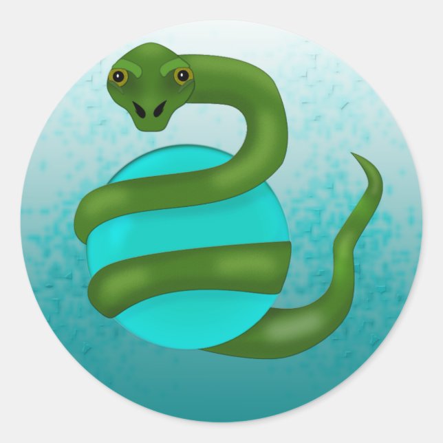 The Snake Classic Round Sticker (Front)