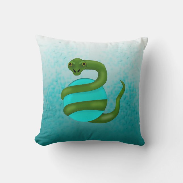 The Snake Throw Pillow (Front)