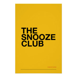 THE SNOOZE CLUB – Bedroom Wall Art