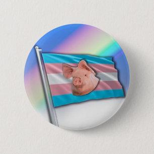 The snort of pride rainbow Button