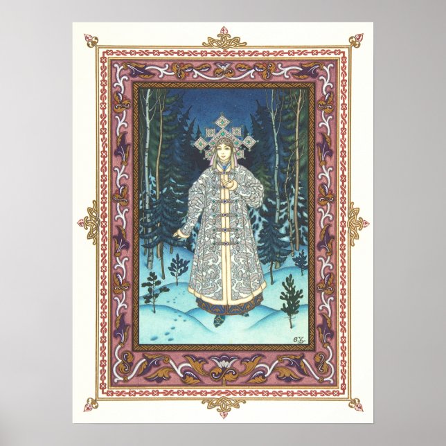 The Snow Maiden by Boris Zvorykin Poster (Front)