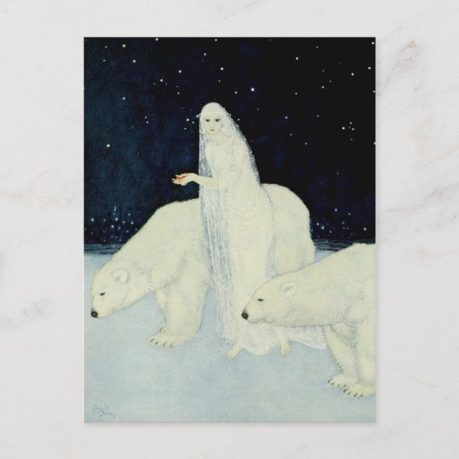 The Snow Maiden Gathering Broken Hearts Postcard (Front)