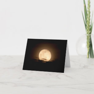 The Snow Moon Resting on Clouds Card