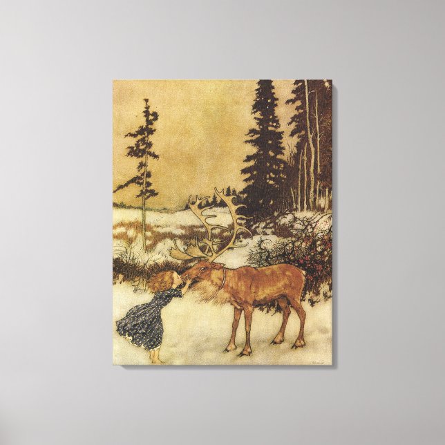 The Snow Queen Edmund Dulac Fine Art Canvas Print (Front)