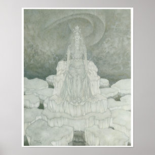 The Snow Queen, Vintage Fantasy Art Poster